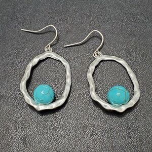 Sterling silver earrings with turquoise